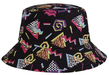 Eigso 80er Jahre Thema Retro Sommer Eimer Hut für Frauen Männer 90er Jahre Classic Beach Fishing Hut für Frau Mann