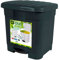 AC - Cubo de Basura Ecológico 46L - Plástico resistente - 2 divisiones interiores y pedal - Contenedor de residuos, papelera reciclaje - Fabricado en España (Antracita - 45,5 x 43,5 x 39 cm)