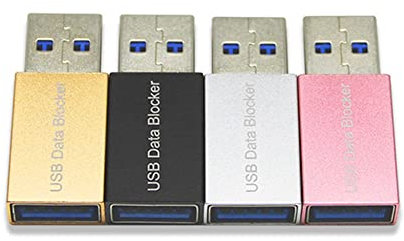 4PCS USB Data Blocker Charge-Only USB Jacking Prevention Adapter Data Sync Blocker Adapter for Blocking Data Sync