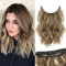BUPPLER Haarverlängerung 30,5 cm Invisible Secret Hair Extensions Verstellbare Lange Gewellte Haarextension Synthetisches Upgrade 4 Sichere Clips in Haarteilen,Mittleres Braun Gemischt mit Blond