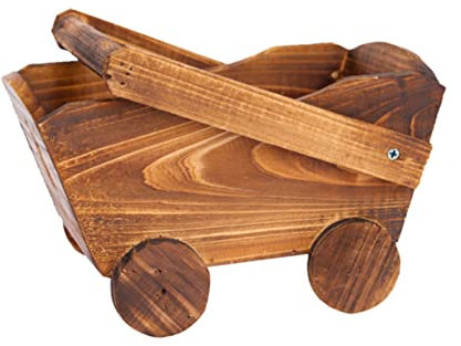 OFFSCH Blumentopf Aus Holz in Wagenform Mit Abflusslöchern Geeignet Für Anzuchtbecken Setzlinge Und Sukkulenten Für Balkon Oder Terrasse