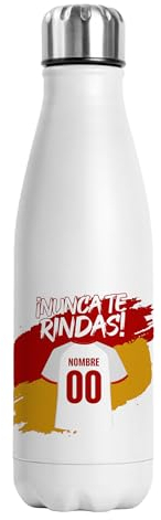 Botella Térmica Personalizada Fútbol Sevilla | Regalo Original para Aficionados del Fútbol | Regalo Camisetas Equipos Futbol | Termo Acero Inoxidable Doble Capa 500 ml (Sevilla)