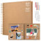 Boic Fotoalbum zum Selbstgestalten 24x24cm, DIY Spiralalbum 80 Seiten Fotoalben Scrapbook, Fotobuch für Baby Valentinstag Geburtstag Weihnachten Geschenk (Khaki)