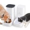 Pfloge® Distributeur Croquettes Chat Automatique, 2 Unités 3.8 L Distributeur Croquettes Chien, sans BPA, Gamelle Automatique Chat pour Chiens et Chats de Petite et Moyenne Taille-(Blanc)
