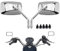 YUJYGAO Universal Motorrad Spiegel,10MM 8MM Chrom Motorrad Rückspiegel Kompatibel mit Street Bikes Sport Bikes ATV Quad Scooter Cruiser Touring (Chrom#1)