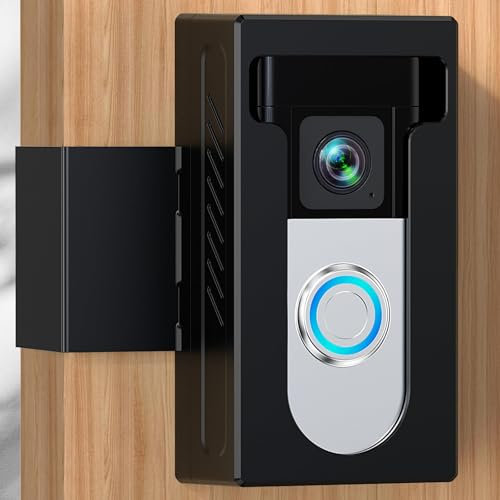 QIBOX Anti-Theft Video Doorbell Mount Compatible with Ring/Blink Wireless Video Doorbell, Renter Friendly Camera Mount, No Drill & Adjustable Doorbell Holder Bracket Accessories
