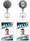 Uniclife 2 Pcs Schlüsselanhänger Ausziehbar Schlüsselband Einziehbarer mit Klaren Vertikale Ausweishalter Weiche Karte Protector Metall Schlüsselanhänger Metallgehäuse mit 70 cm Nylon Seil Gürtelclip