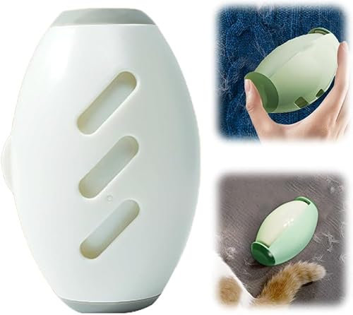 Generic Animal Hair Roller, Lint Remover, Reusable, White, ABS, Silicone, Manual, Cleaning Tool