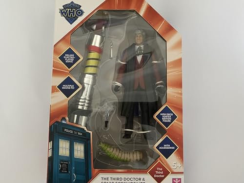 Doctor who 3rd Doctor sonic screwdriver and figure