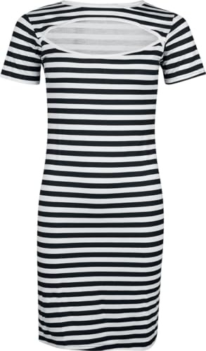 RED by EMP Damen schwarz-weißes kurzes Kleid mit Cut-Out-Ausschnitt S
