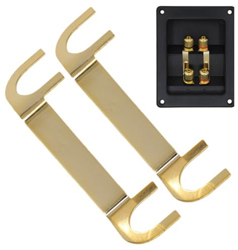 Wiring Connector - Speaker Cable Connector | Speaker Junction Box | 2Pcs Copper Speaker Wiring Lugs | Speaker wiring con Posts, Terminal Cup lugs, Speaker connection, Speaker Junction Box Accessories