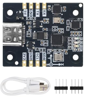 Yahboom IMU Sensor Module 10-axis,High Precision Attitude Sensor Accelerometer,Magnetometer, Barometer. 100Hz Output,for STM32,Raspberry Pi,Jetson Altitude-Controlled Flight,3D Navigation.