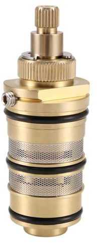 Buerjia Cartouche Thermostatique de Remplacement en Laiton, Kit de Réparation de Barre de Valve de Mélangeur de Douche, de Contrôle de la Température de L'Eau de Salle de
