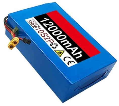 36V 12Ah E-Bike Pedelec Akku Wiederaufladbare Lithium Batterie Für Scooter Ersatzakku Für Elektroroller Mit 42V 2A Ladegerät Wasserdichtes PVC-Material XT30