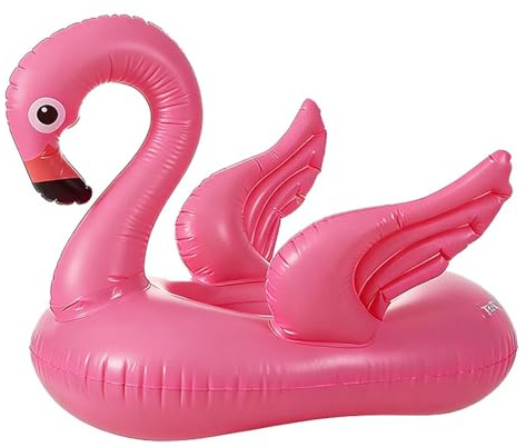 GEFIRE Pink Flamingo Ring Schwimmring Kinder 3-6 Jahre 70 * 60 * 48CM Schwimmring PVC Flamingo Aufblasbar Geeignet für Babys von 2-6 Jahren Sommer Schwimmbad Strand