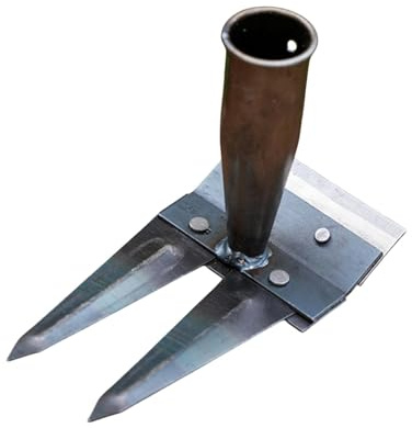 ZGUZMCMK Weeding Rake Unkrautjäten Handwerkzeug Bodenbearbeitungsgerät Pflanzenpflege Stahl Langlebig für Blumenbeete, 2 Zinken