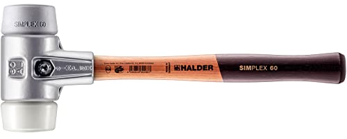 SIMPLEX-Schonhammer, TPE-mid/Superplastik; mit Aluminiumgehäuse und hochwertigem Holzstiel | D=60 mm | 3137.060