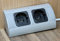 Vorex 2 enchufes de Esquina para Cocina, baño, Sala de Estar, Mueble Doble Toma Ideal para encimera de Cocina como Toma empotrada, Color Gris