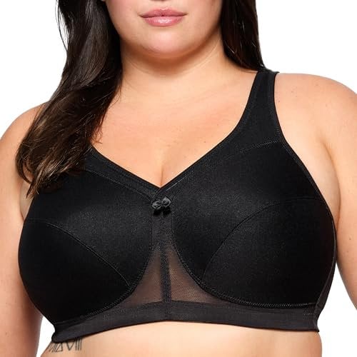 Glamorise Soutien-gorgeMagicLift grand maintien actif #1005, Noir, 100K