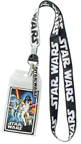 Star Wars ID Longe avec clair porte-badge et Logo en caoutchouc