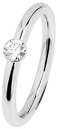 Ernstes Design Evia Ring R465WH Edelstahl Zirkonia Vorsteckring