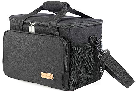 Isotherme 30L Grande Capacité Glaciere Sac Repas Lunchbox Portable Sac de Pique Nique Lunch Bag avec Bandoulière Réglable pour Le École Le Travail Camping Voyage