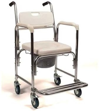 SILLA DUCHA WC CON REPOSAPIES ABATIBLES