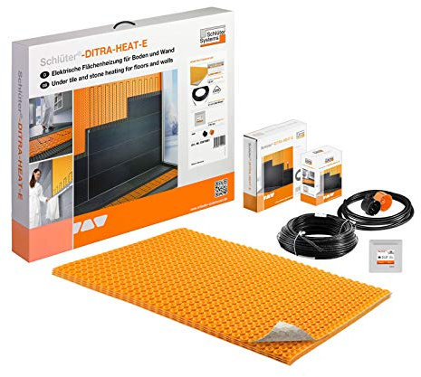 Schlüter DITRA-HEAT-E Kit de Chauffage au sol Chauffage mural (DUO-S5 Set 4,8 m² avec WiFi)