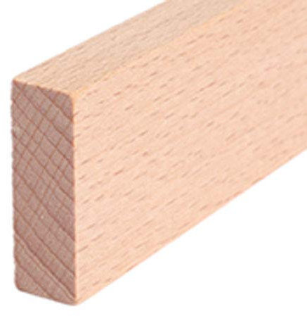 Ross Baguette carrée en bois massif 28 x 10 mm Érable brut 10 m