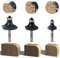 TXHF 3pcs 1/4 Shank Round Over Router Bits Cutter with Ball Bearing, Rounding Corner Edge-Forming Milling Cutter for Woodworking 1/4, 3/8, 1/2 Radius