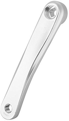 Jadeshay 170 mm Fahrradkurbelarm Aluminiumlegierung Singlespeed Kurbel Platz Rhombischen Loch,Kettenkurbelarm Ersatzzubehör Silber