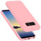 Cadorabo cover compatibile con Samsung Galaxy NOTE 8, cover in silicone liquido per Galaxy NOTE 8, custodia in silicone, resistente ai graffi e agli urti sottile cover protettiva - LIQUID ROSA