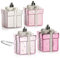com-four® 4X Christbaumanhänger Geschenk - Weihnachtskugel Geschenkbox - Christbaumschmuck in Geschenk-Form für die Weihnachtsbaum-Dekoration - bruchfester Baumschmuck
