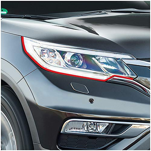 Devil Eye® Scheinwerferfolie rot Zierstreifen Dekor Dekorleiste Folie Flexibel für Scheinwerfer Kfz Auto Zubehör Selbstklebend KX004 (Kompatibel mit Honda CR-V ab 2018)