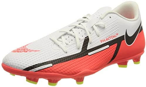 Nike Phantom GT2 Club FG/MG, Scarpe da Calcio Unisex-Adulto, White/Bright Crimson-Volt, 42 EU