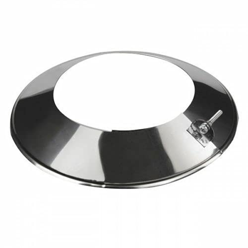 Stainless Steel Pipe Collar - Chimney Liner Flange Roof Rain Cover. (100mm)
