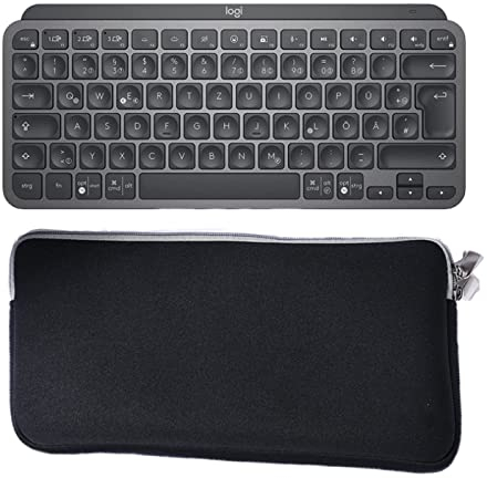 bright Travel Carrying Case for Logitech MX Keys Mini,Compatible with New Logitech MX Keys Mini (Black) (Black)
