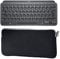 bright Travel Carrying Case for Logitech MX Keys Mini,Compatible with New Logitech MX Keys Mini (Black) (Black)