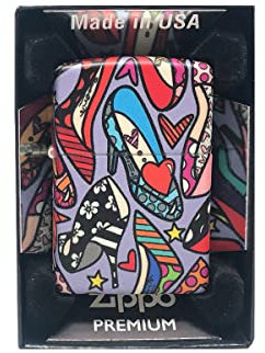 Zippo Sturmfeuerzeug - Originales Benzinfeuerzeug - Sonderedition - Outdoor Feuerzeug - Made in USA - Klappfeuerzeug - Lighter - Cooles Stabfeuerzeug - Special Edition - Britto High Heels
