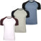 Xact Herren-Baumwoll-T-Shirts mit Raglan-Kurzarm und Rundhalsausschnitt, 3er-Pack (3-Pack - Navy/Wine/Black Raglan) L