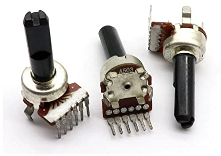 ezqnirk 5pcs cf rk1212g vertikales Doppelpotentiometer A503 A50K 50K Ohm Grifflänge 20mm
