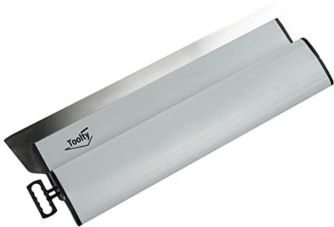 Toolty Skimming Spatula - Finishing Trowel - 400 mm (15.75 inch) - Stainless Steel Blade - with PVC Handle - for Finishing and Smoothing - DIY - TLTY-4845