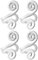 NBZZ Schlankheits-Ohrringe Nicht Piercing Akupressur Ohrmanschettenclip Magnetisch Ring zum Abnehmen Lymphdrainage Therapeutische Ohrringe für Damen und Herren (Silver-4pcs)