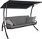 Angerer Freizeitmöbel GmbH Hollywoodschaukel Elegance Smart - Gartenschaukel Made in Germany - Schaukel zum Sitzen, Liegen und Entspannen - inklusive Bett-Funktion - einfache Montage (Hellgrau)
