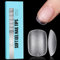 TOMICCA Extra Short Oval Nail Tips, Clear Nail Tips Natural False Nails Oval Round French Acrylic Nails Artificial Nails Tips for Girls Women, (240 Pcs,15 Sizes)