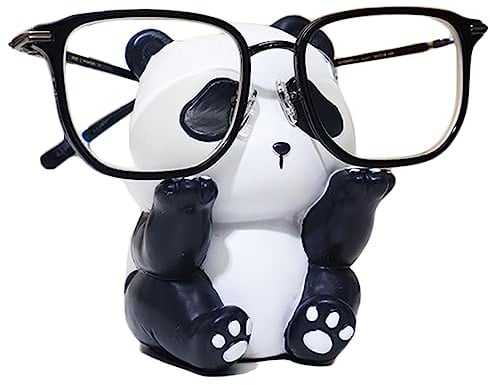 JARPSIRY Niedlicher Panda-Brillenständer für Nachttisch, lustiger Tier, dekorativer Brillen-Halter, Heimbüro, Schreibtisch-Dekoration