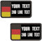 misscase Patch Deutschland name, Embroidery Name Patches, Personalisierte Gestickte Text Namensschild für Motorrad Biker Mehrere Kleidung Taschen Weste Abzeichen/Bügeleisen auf dem Rücken (ManGe)