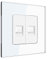 PULSAR Ethernet Steckdose Cat5e 2x Netzwerkdose Weiß in Glas Rahmen RJ45 Port Internet Steckdose Unterputz 8P8C Buchse Ethernet LAN Dose Geschirmt Datendose