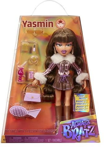 Bratz Alwayz Bratz Modepuppe - Yasmin - mit 10 Accessoires und Poster - Kinderspielzeug - Geeignet ab 6 Jahren