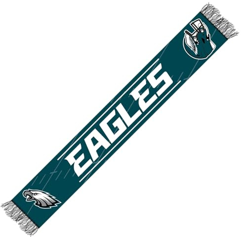 Great Branding NFL Schal Philadelphia Eagles Fanschal Scarf HD Knitted Jaquard